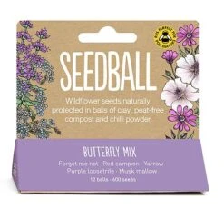 Seedball Bamboo Pots - Butterfly Mix -Flourish Flora Butterfly20Mix